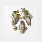 Jumping Walleye Fleece Deken (Voorkant (Horizontaal))
