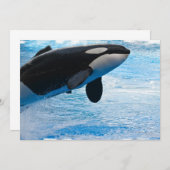 Jumping Whale Invitation Kaart (Voorkant / Achterkant)