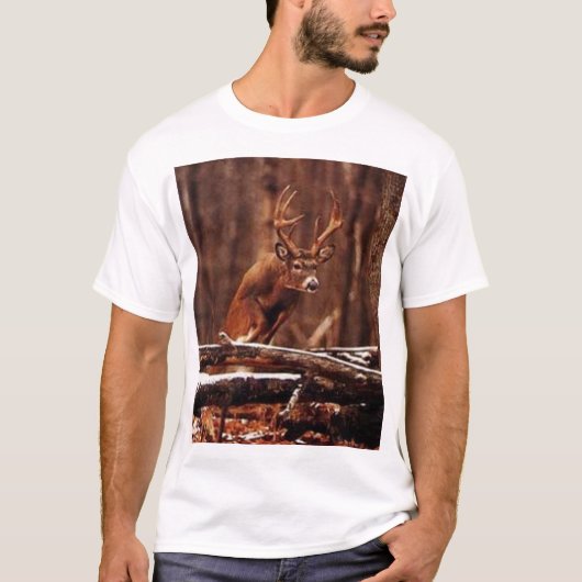 Jumping Whitetail Buck T-shirt (Voorkant)