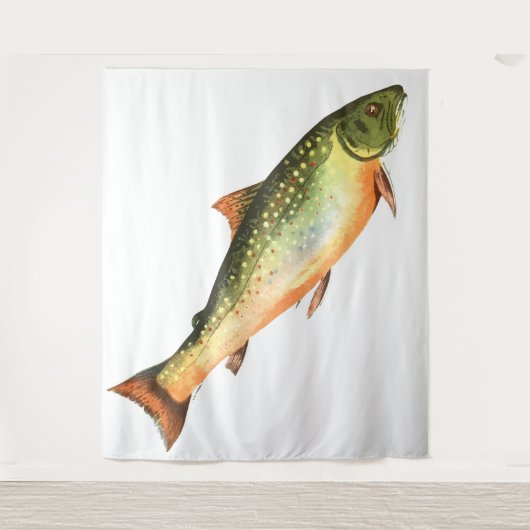 Jumping Wild Trout Tapestry Wandkleed (Voorkant)