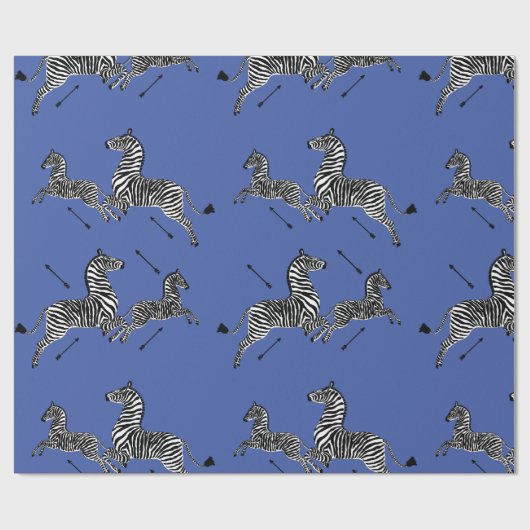 Jumping Zebra Cadeaupapier (Vlak)