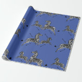 Jumping Zebra Cadeaupapier (Uitgerold)