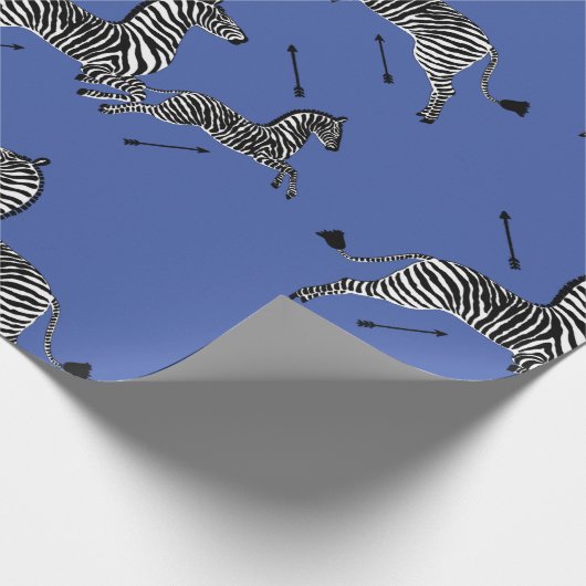 Jumping Zebra Cadeaupapier (Hoek)