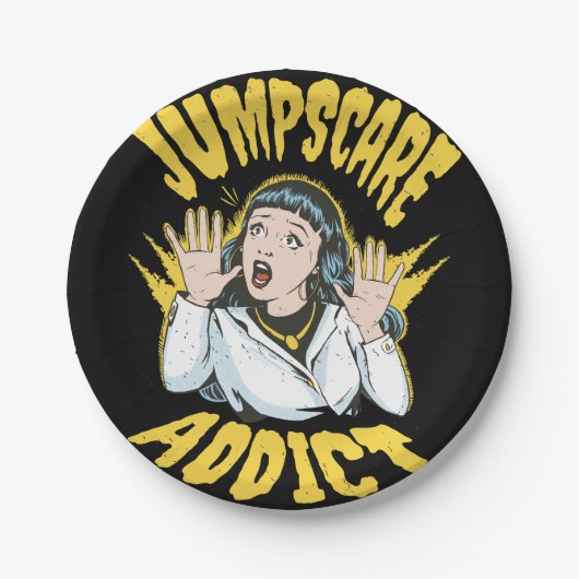 Jumpscare Addict Papieren Bordje (Voorkant)