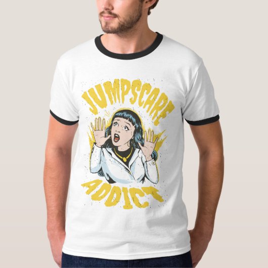  Jumpscare Addict  T-shirt (Voorkant)