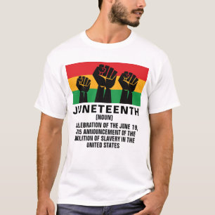 Jun110de Afrikaanse Amerikaanse trots: zwarte vrij T-shirt