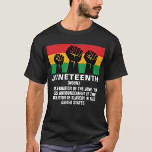 Jun110de Afrikaanse Amerikaanse trots: zwarte vrij T-shirt