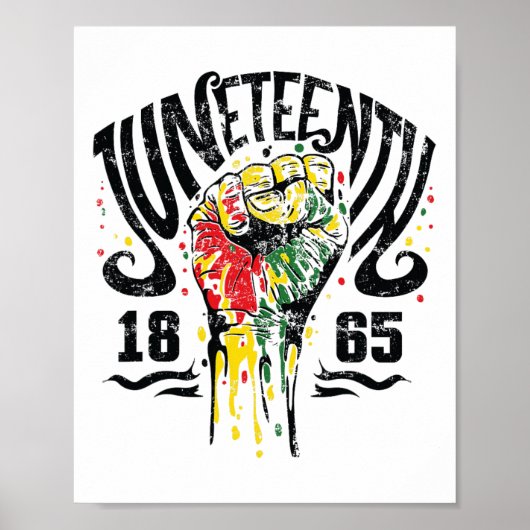 Jun11e Dag van de Vrijheid Afro-Amerikaans juni Poster (Voorkant)