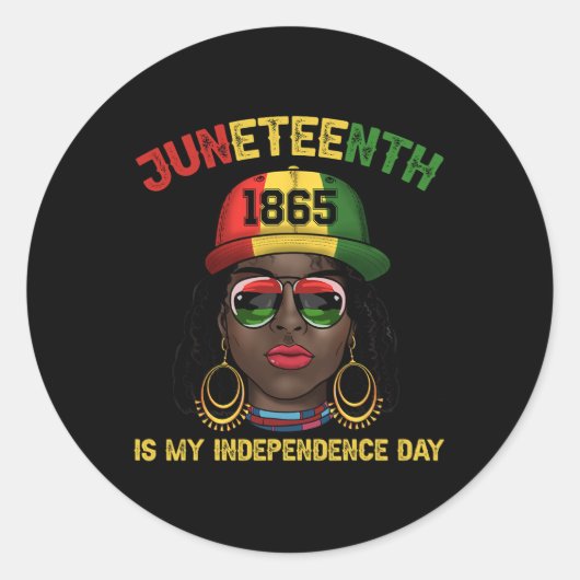 Jun1865 is mijn Onafhankelijkheidsdag juni 1865 Ronde Sticker (Voorkant)