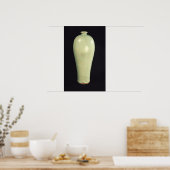 Jun 'Meiping' vaas met blauw-groen glazuur Poster (Keuken)