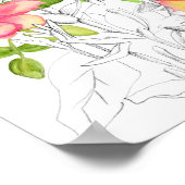 Jun Verjaardag Wilde Rozen Honeysuckle Flowers Poster (Hoek)