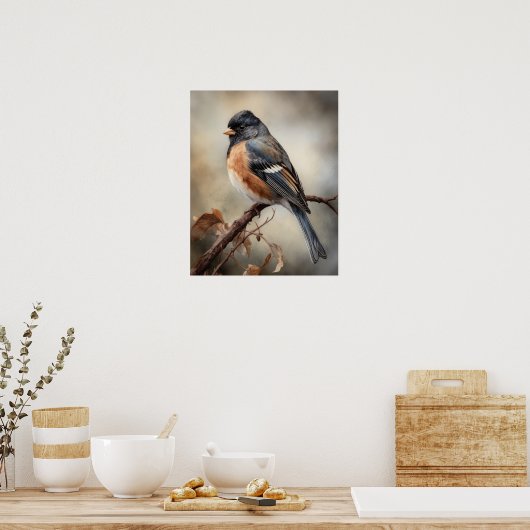 Junco Bird Art Print Poster (Keuken)
