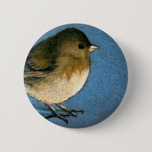 JUNCO BIRD DRAWING RONDE BUTTON 5,7 CM (Voorkant)