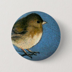 JUNCO BIRD DRAWING RONDE BUTTON 5,7 CM