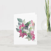 Junco Bird Flowers Card Kaart (Voorkant)