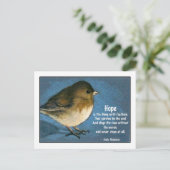JUNCO BIRD MET GEZEGDE BRIEFKAART (Staand voorkant)