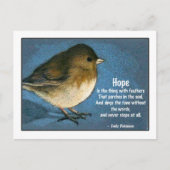 JUNCO BIRD MET GEZEGDE BRIEFKAART (Voorkant)