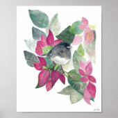 Junco Dark Eyed Bird Waterverf Art Print (Voorkant)