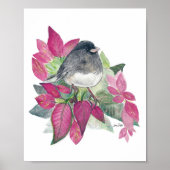 Junco Dark Eyed Bird Waterverf Art Print (Voorkant)