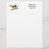 Junco in kleurenpotlood: Vogel: Briefpapier Briefhoofd Ontwerp (Voorkant)