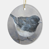 Junco Snowbird Bird Art Ornament (Links)