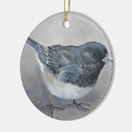 Junco Snowbird Bird Art Ornament (Links)