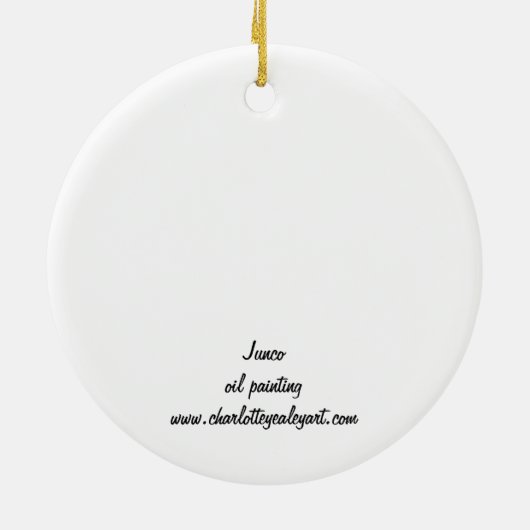 Junco Snowbird Bird Art Ornament (Achterkant)