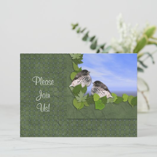 Junco Wedding Uitnodiging (Staand voorkant)