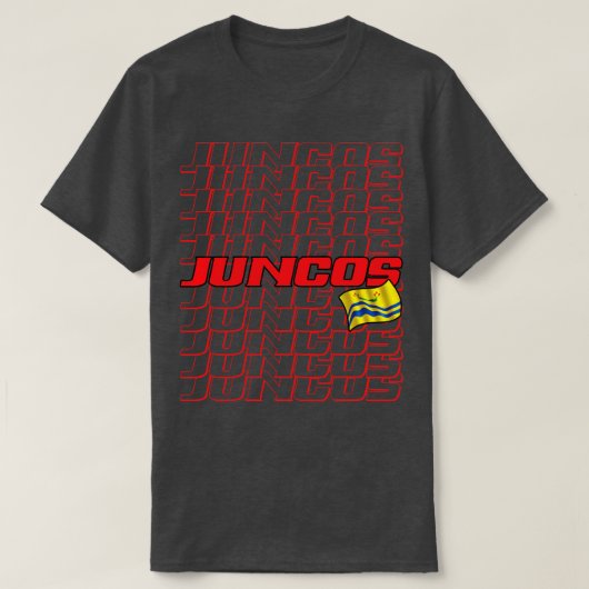 Juncos Cascade-tekst T-shirt (Design voorkant)