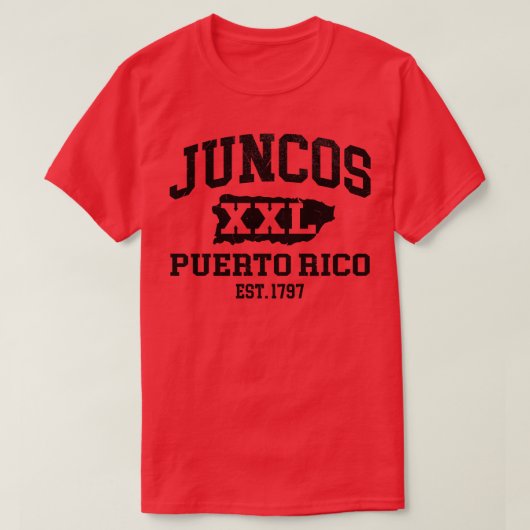 Juncos Puerto Rico XXL Atletisch ontwerp T-shirt (Design voorkant)