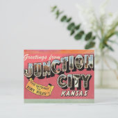 Junction City Kansas Vintage Briefkaart (Staand voorkant)