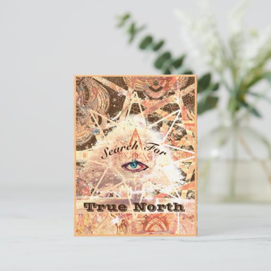 Junction-kaart nr. 28: Zoeken naar True North Briefkaart (Staand voorkant)