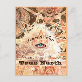 Junction-kaart nr. 28: Zoeken naar True North Briefkaart