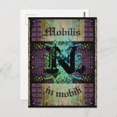 Junction-Kaart nr. 9: "Mobilis in mobili" Vloeibaa Briefkaart (Voorkant / Achterkant)