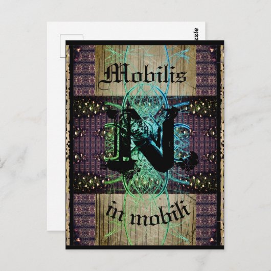 Junction-Kaart nr. 9: "Mobilis in mobili" Vloeibaa Briefkaart (Voorkant / Achterkant)