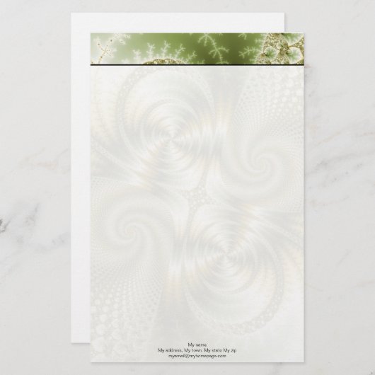 Junction - Mandelbrot Art Briefpapier (Voorkant / Achterkant)