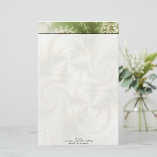 Junction - Mandelbrot Art Briefpapier (Staand voorkant)