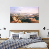 Junction of the Yellowstone and Missouri by Bodmer Canvas Afdruk (Insitu (Slaapkamer))