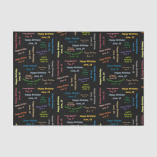 June, 18 Birthday Tissue Paper Tissuepapier