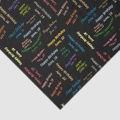 June, 18 Birthday Tissue Paper Tissuepapier (Detail)