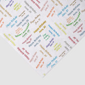 June, 20 Birthday Tissue Paper Tissuepapier (Detail)