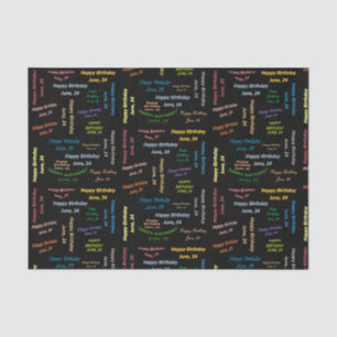 June, 24 Birthday Tissue Paper Tissuepapier