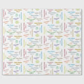 June, 3 Birthday Gift Wrapping Paper Cadeaupapier (Vlak)