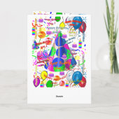 June, 4 Birthday Wenskaart Folded Kaart (Achterkant)