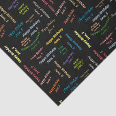 June, 5 Birthday Tissue Paper Tissuepapier (Detail)