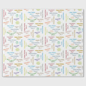 June, 6 Birthday Gift Wrapping Paper Cadeaupapier (Vlak)