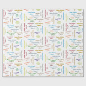 June, 8 Birthday Gift Wrapping Paper Cadeaupapier (Vlak)