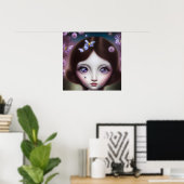 June Alexandrite Birthstone Girl Poster (Thuiskantoor)
