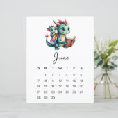 June Baby Dragon Playful Fantasy Monthly Calendar (Staand voorkant)