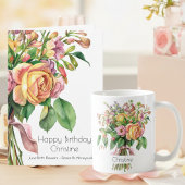 June Birth Flower Birthday Card Roses Honeysuckle Kaart
